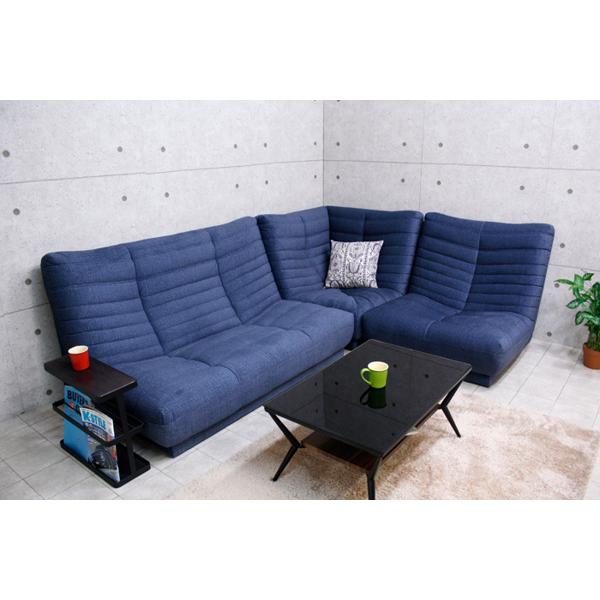 コーナーソファ ファブリック ネイビー コーナーソファ ファブリック ネイビー