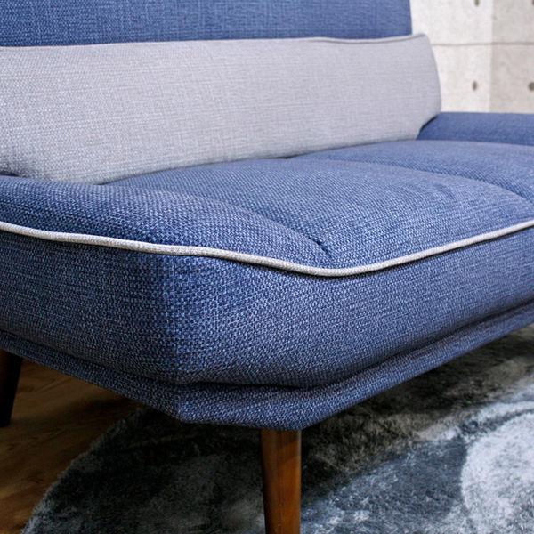 ファブリックネイビー 2人掛けソファ リクライニング　コンパクトソファ ファブリックネイビー 2人掛けソファ リクライニング コンパクトソファ