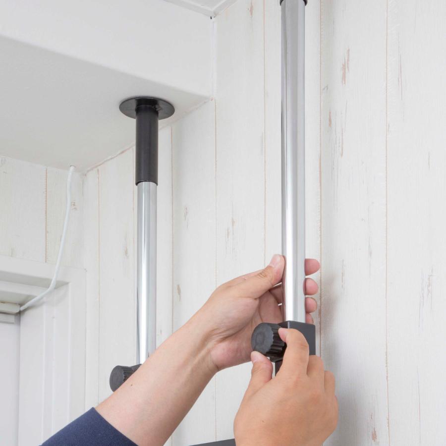 突っ張り バイクスタンド 高さ198〜273cm ラック （ つっぱり 突っぱり