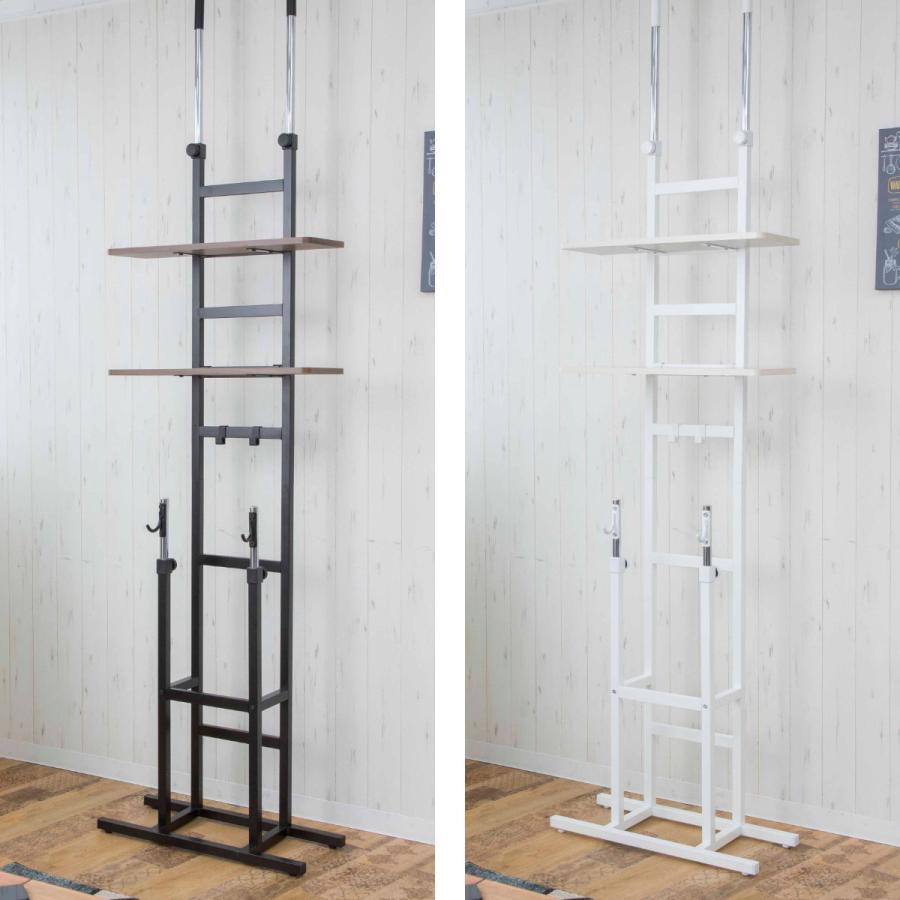 突っ張り バイクスタンド 高さ198〜273cm ラック （ つっぱり 突っぱり