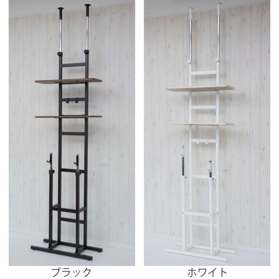 突っ張り バイクスタンド 高さ198〜273cm ラック （ つっぱり 突っぱり