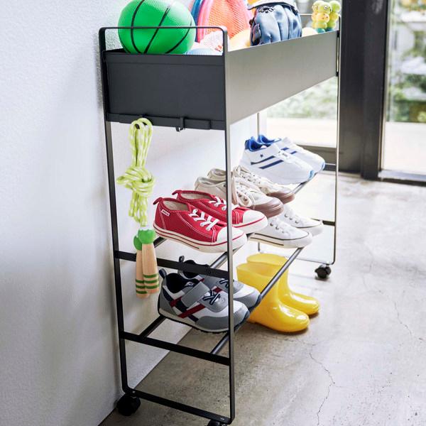 シューズラック tower 特典付き 山崎実業 シューズラック 玄関収納ワゴン
