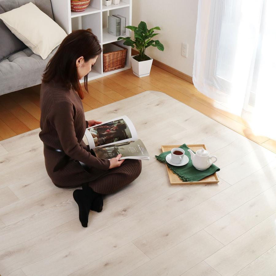 フェデポリマーブル ラグ 182×230cm ラグマット ラスティックオーク 消