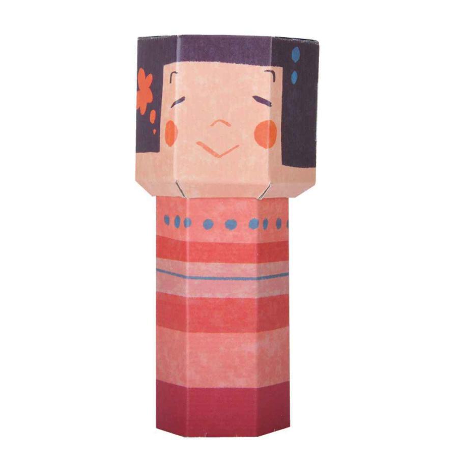 工作キット ダンボール製 hacomo kids こけし＆張子犬