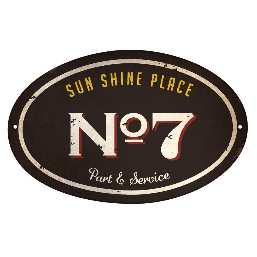 サインボード No.7 メタル （ ティンサイン ブリキ看板 ヴィンテージ 