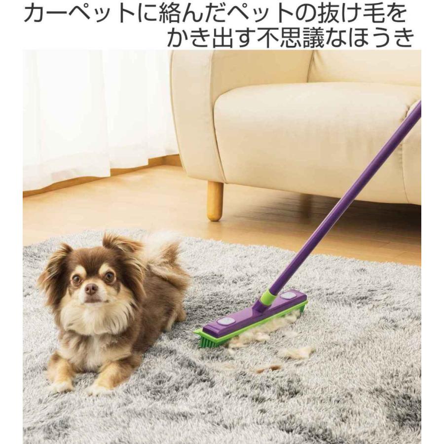 ラバーブラシ 伸縮式 不思議なホウキ ほうき ホウキ ブラシ ラバーほうき ゴム ゴミ ラバー カーペット 絨毯 マット 毛 ペット 水切り 掃除 清掃 伸縮 車 リビングート Paypayモール店 通販 Paypayモール