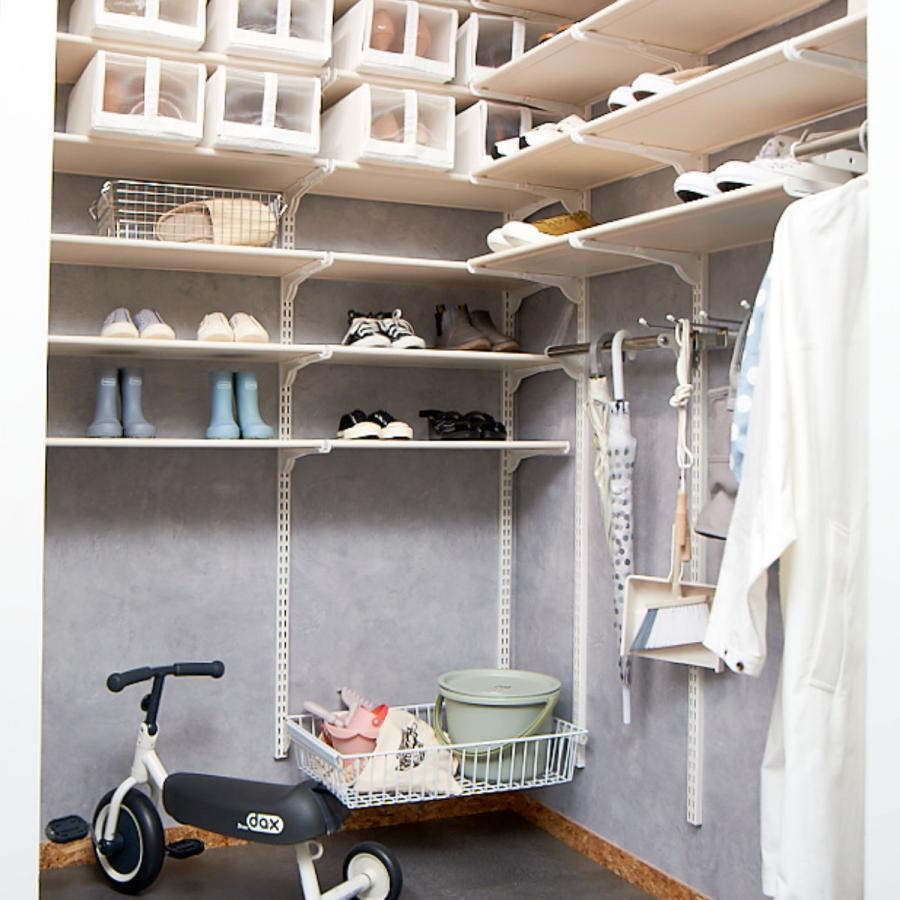 壁面収納 FKレール 幅91.5cm フィットラック （ 棚柱 支柱 レール