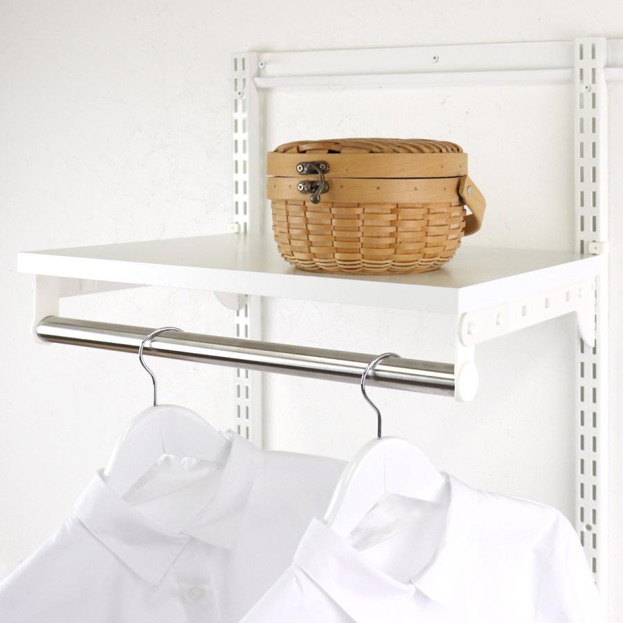 壁面収納 棚 パイプ付き TPセット 幅90cm 奥行30cm フィット