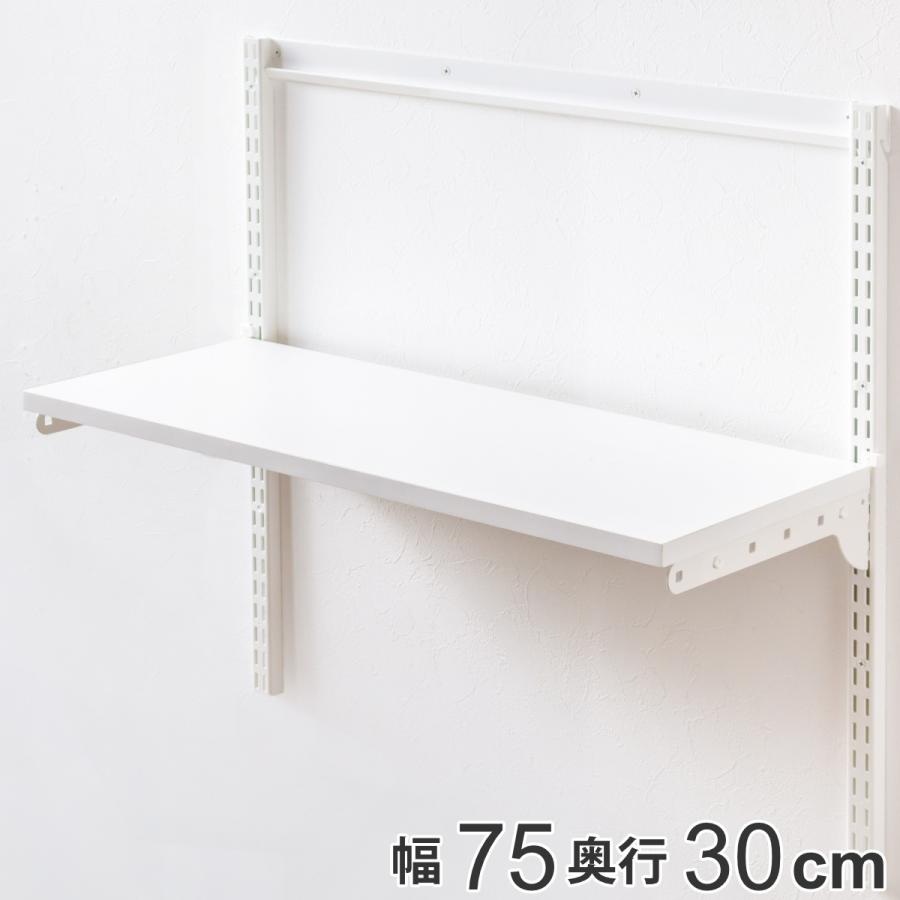 壁面収納 棚 幅75cm×奥行30cm TSセット フィットラック （ 棚板 木製 DIY 収納 可動棚 オープンラック 収納ラック ）