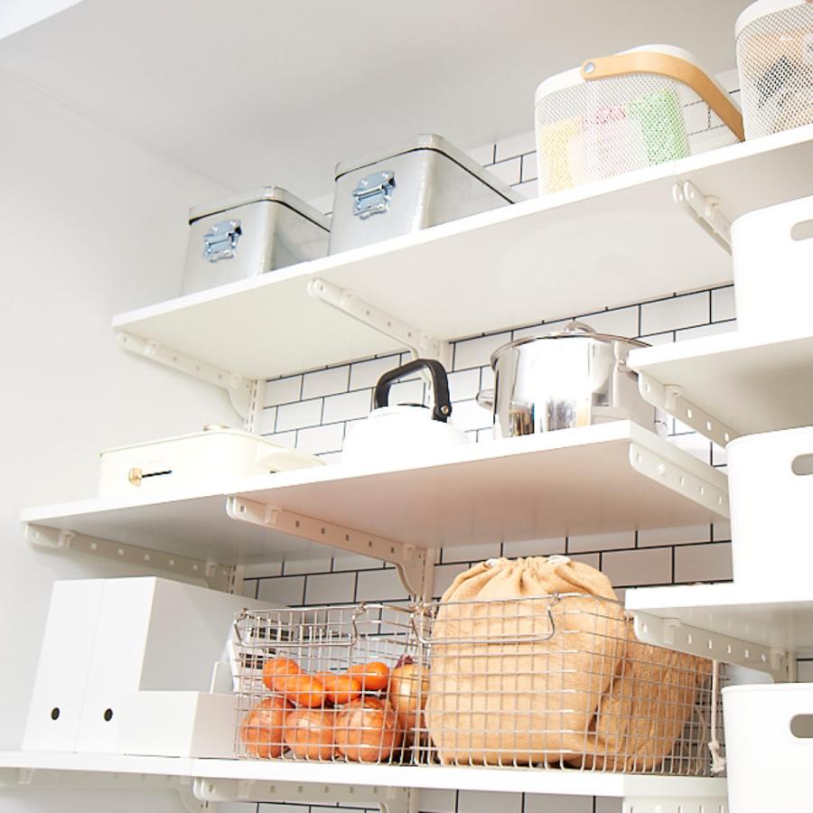 壁面収納 棚 幅75cm×奥行30cm TSセット フィットラック （ 棚板 木製