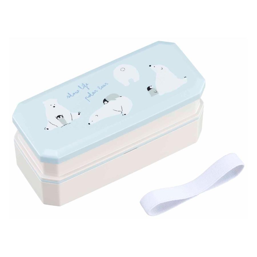 OSK お弁当箱 2段 600ml 抗菌 松花堂弁当箱 polar bear 白くま OSK お弁当箱 2段 600ml 抗菌 松花堂弁当箱 polar bear 白くま