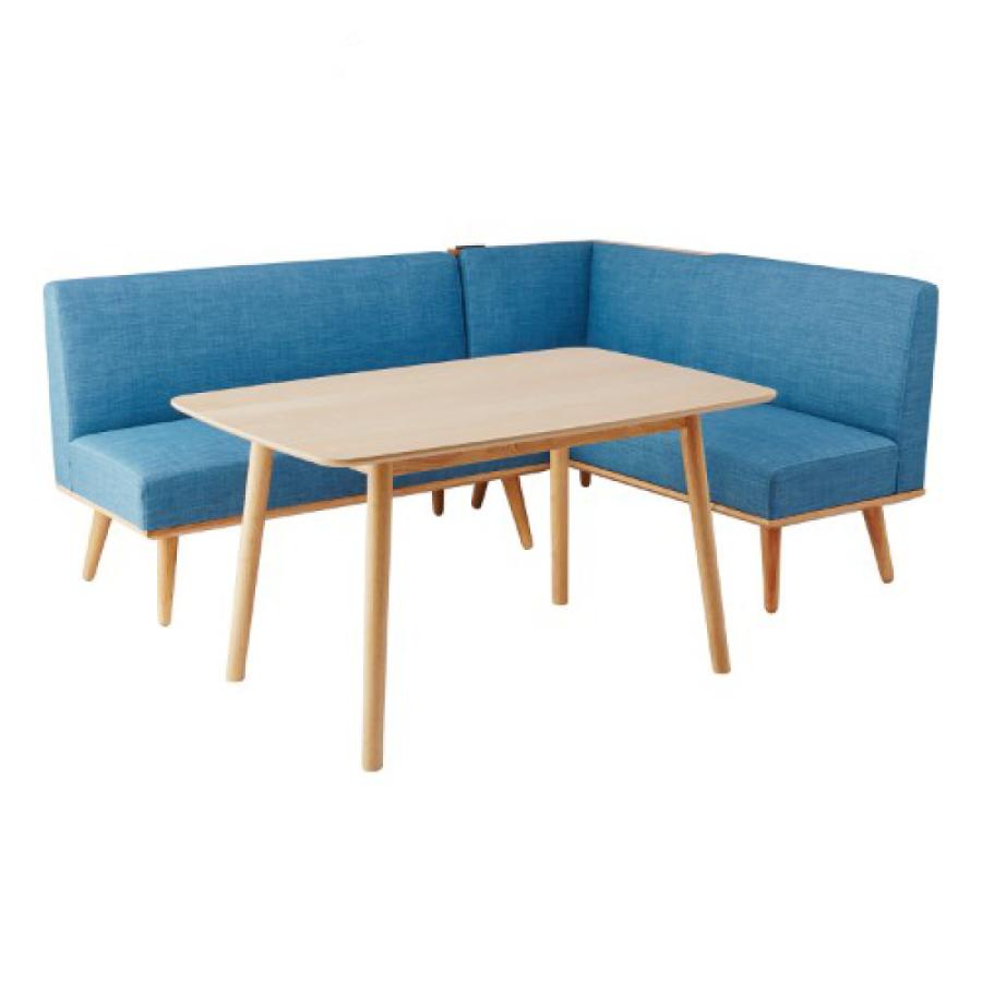 ソファ テーブル 3点セット 右カウチ L字 木製 ファブリック