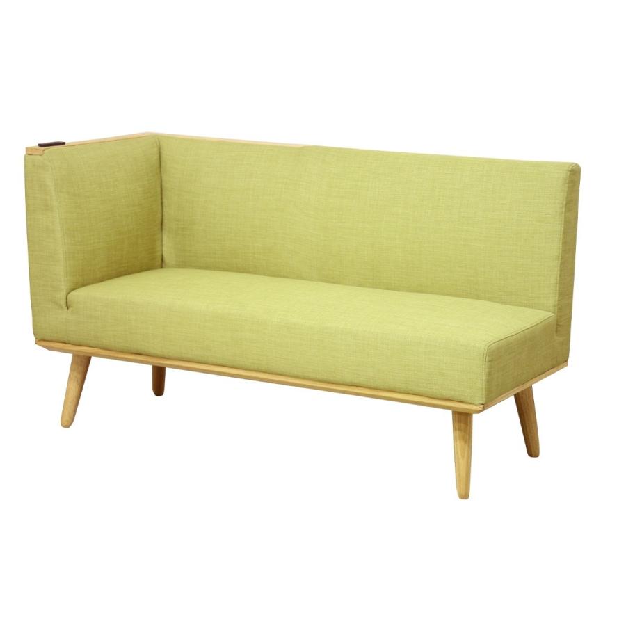 ソファ カウチ 2点セット 右カウチ L字 木製 ファブリック （ リビング