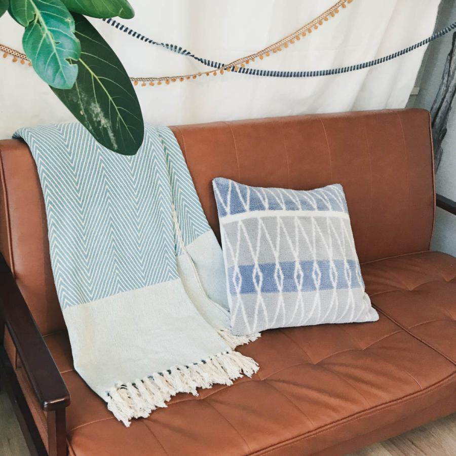 マルチカバー コットンスロー ウェーブ 140×200cm （ 長方形 おしゃれ