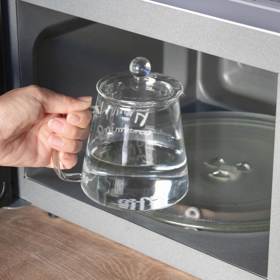 ティーポット 560ml HEART Warming 耐熱ガラス （ 電子レンジ対応