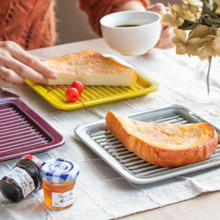 トーストプレート 18cm 磁器 美濃焼 同色4枚セット （ 食洗機対応 電子