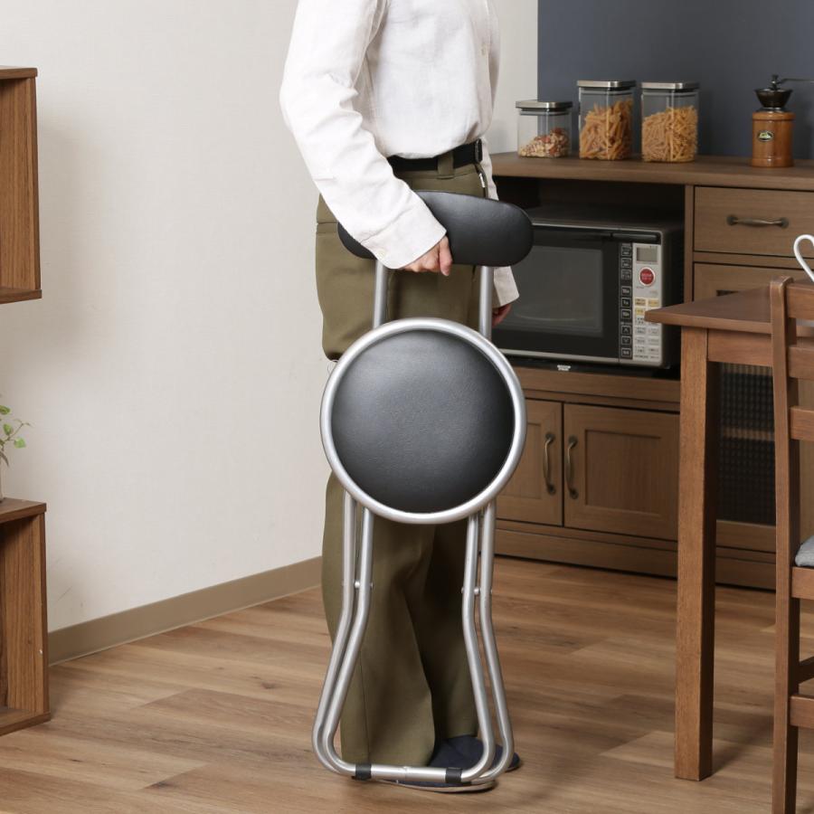 不二貿易（Fuji Boeki） 折りたたみ椅子 6脚セット 座面高45cm