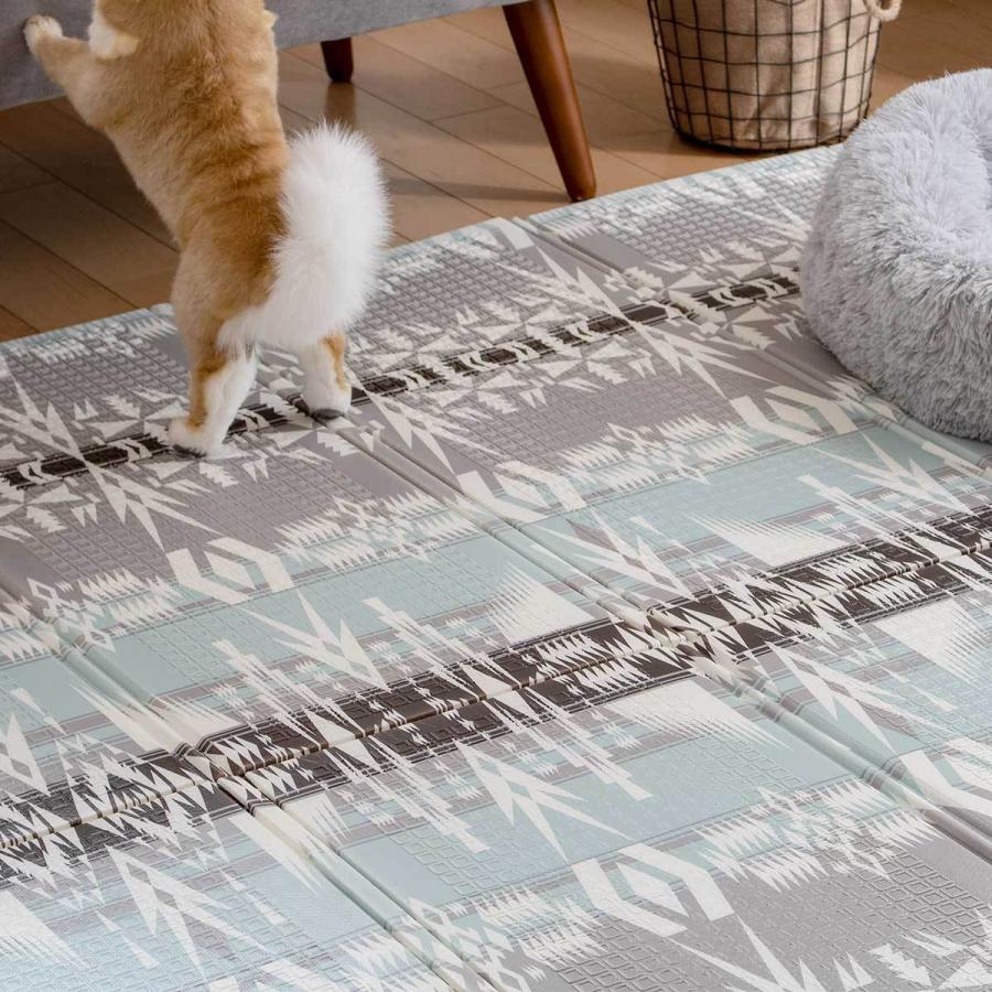 HAGiHARA（萩原） ラグ 148×196cm 折り畳めるプレイマット エクス