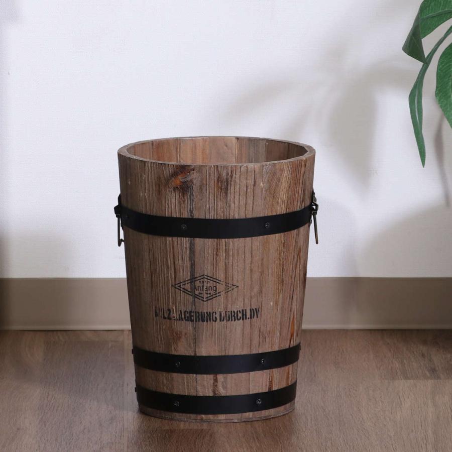 不二貿易（Fuji Boeki） ゴミ箱 Mサイズ 木製 フタなし （ ごみ箱 直径