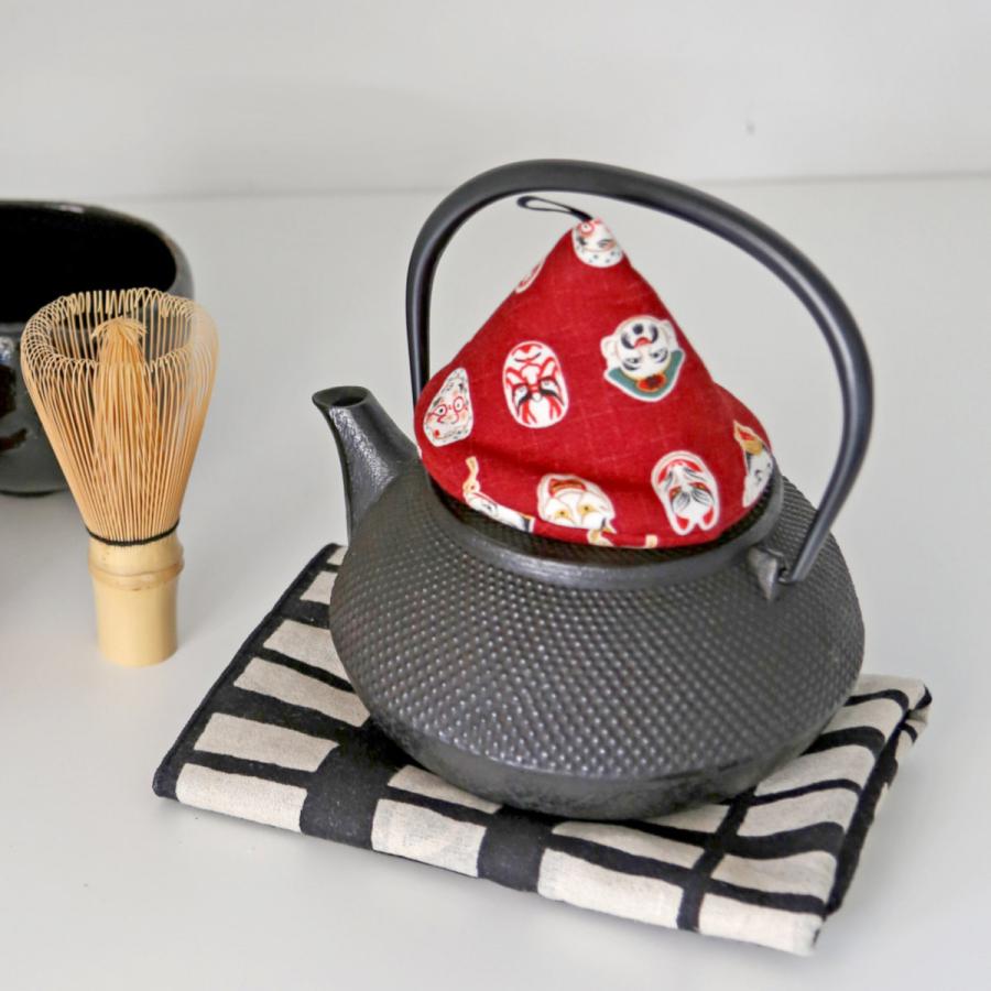 ＆NE 鍋つかみ 三角 お面 綿100％ 日本製 紐つき （ キッチン