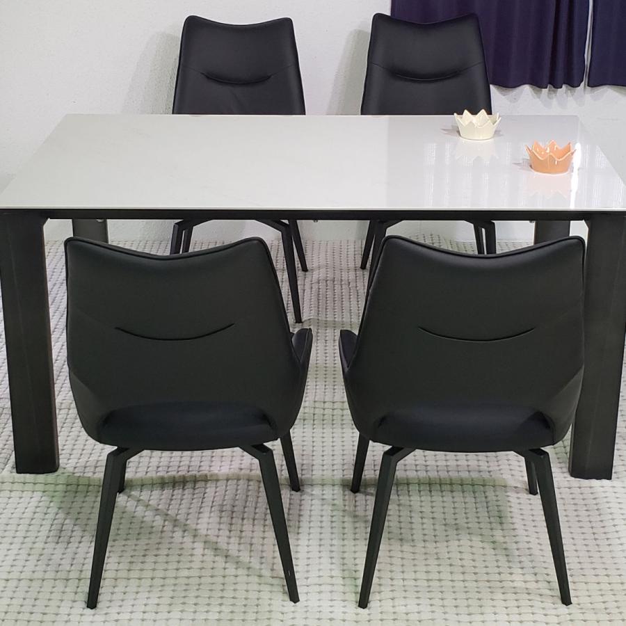 ダイニングチェア 座面高45cm コーラル 回転式 （ 開梱設置