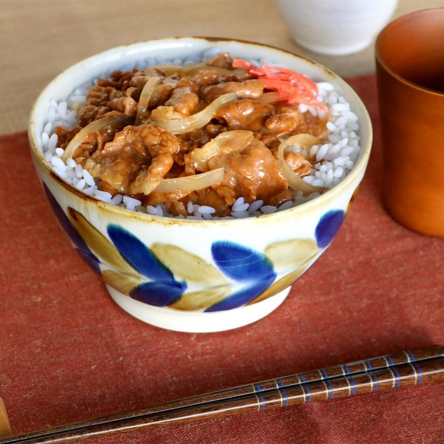 どんぶり 15.5cm 藍 陶器 波佐見焼 （ 食洗機対応 電子レンジ対応 椀 深型 鉢 丼 丼ぶり 日本製 ）｜livingut｜13