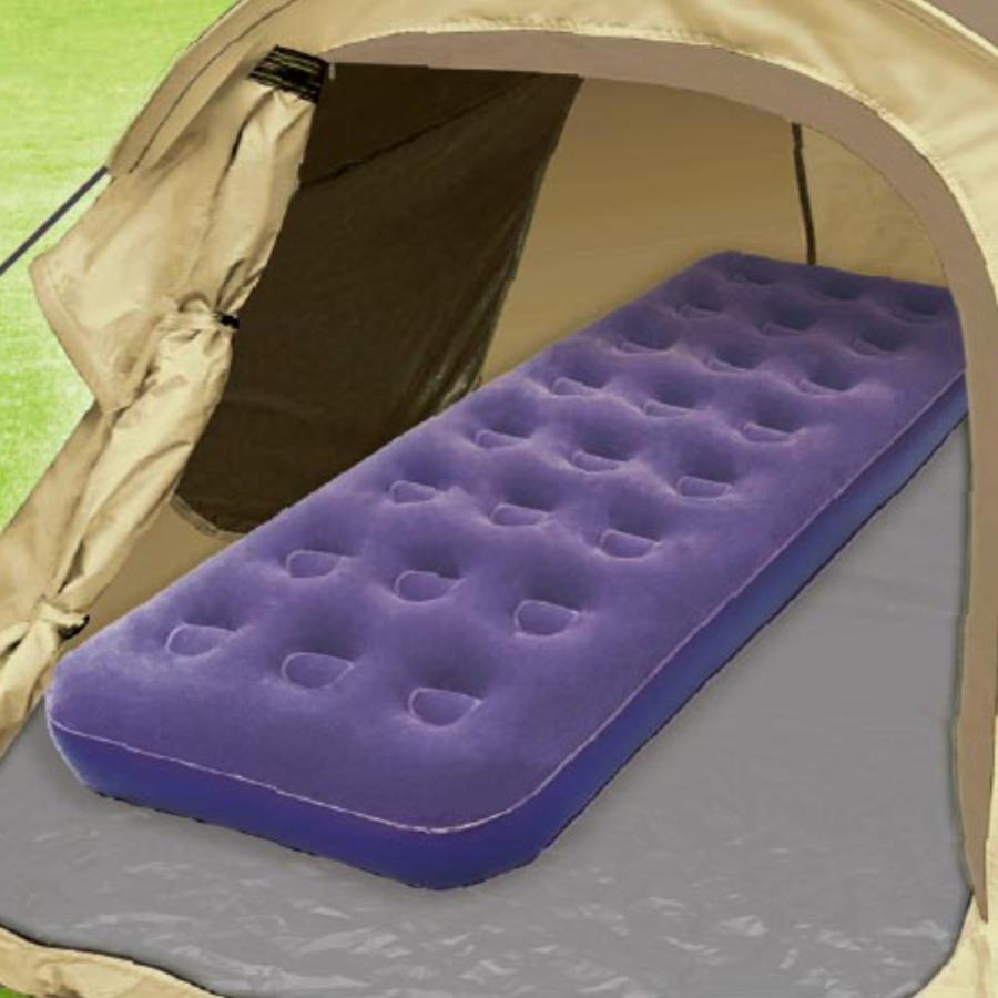 【女性オーナー】エアーマットレス シングル 紫とグレー　シングルサイズ ネルコZポケットコイルマットレス 厚さ15cm【シングルロング】 97×210