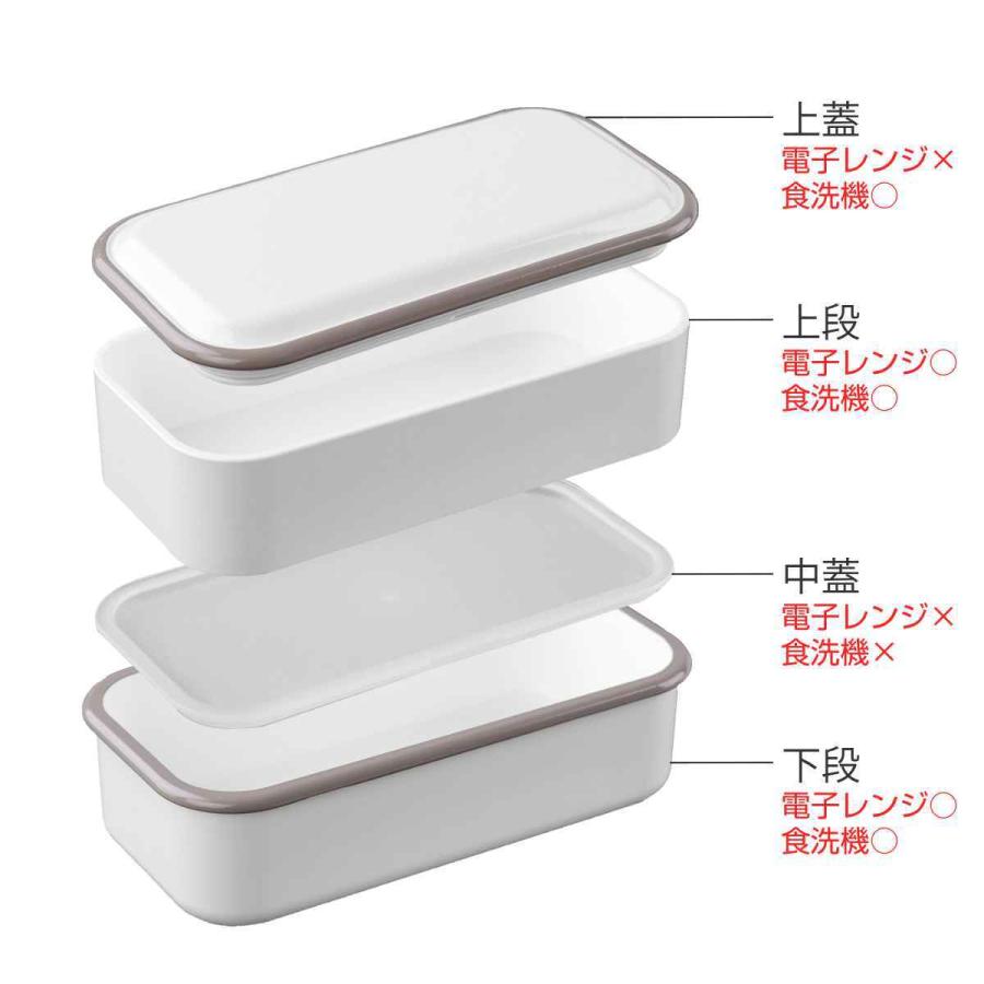 弁当箱 550ml 2段 レトロモーダ スクエアランチ （ お弁当箱 ランチ