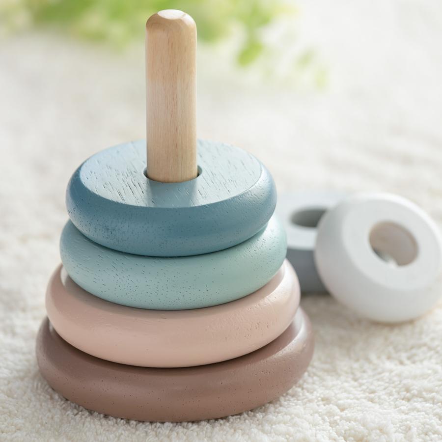 magnet おもちゃ ベビー STACKING DONUTS 木製 北欧 出産祝い （ 木製