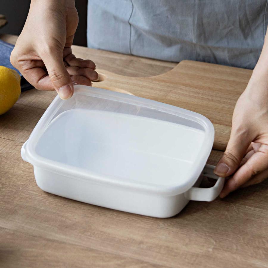 パール金属 グラタン皿 18cm 浅型 ホーロー ブランキッチン