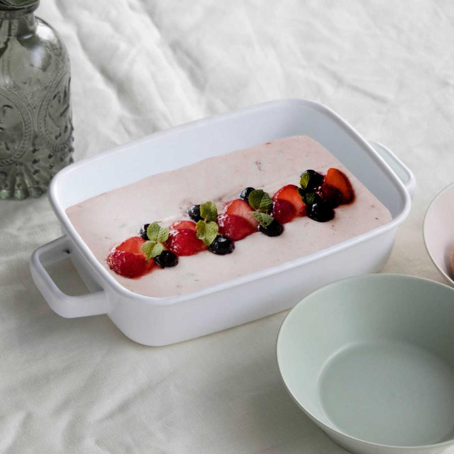 パール金属 グラタン皿 18cm 浅型 ホーロー ブランキッチン