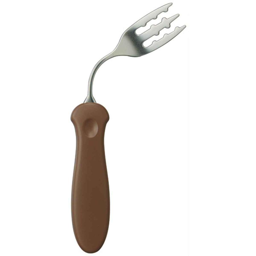 曲がったフォーク フォーク 曲げて使えるステンレスフォーク ベーシック 右利き 左利き