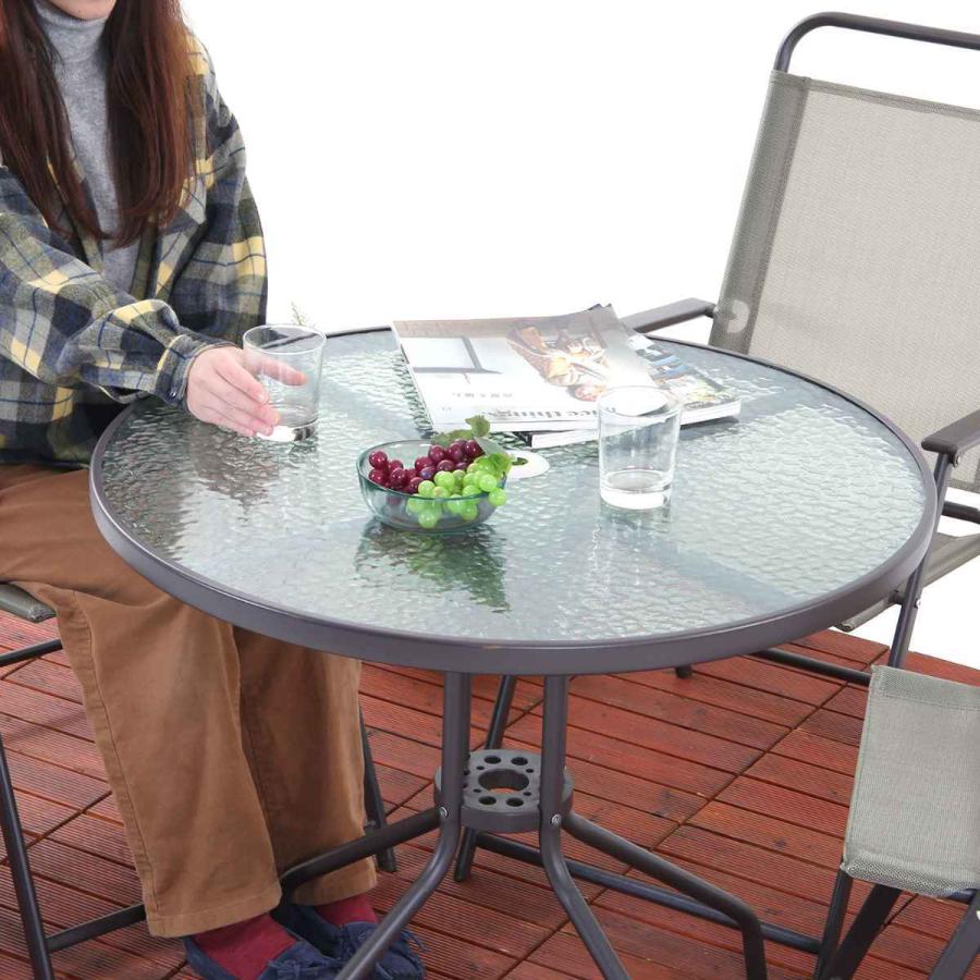 不二貿易（Fuji Boeki） ガーデンテーブル チェアセット パラソル 6点