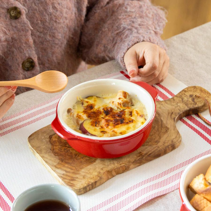 パール金属 グラタン皿 15cm 丸型 深型 陶磁器 （ 電子レンジ対応