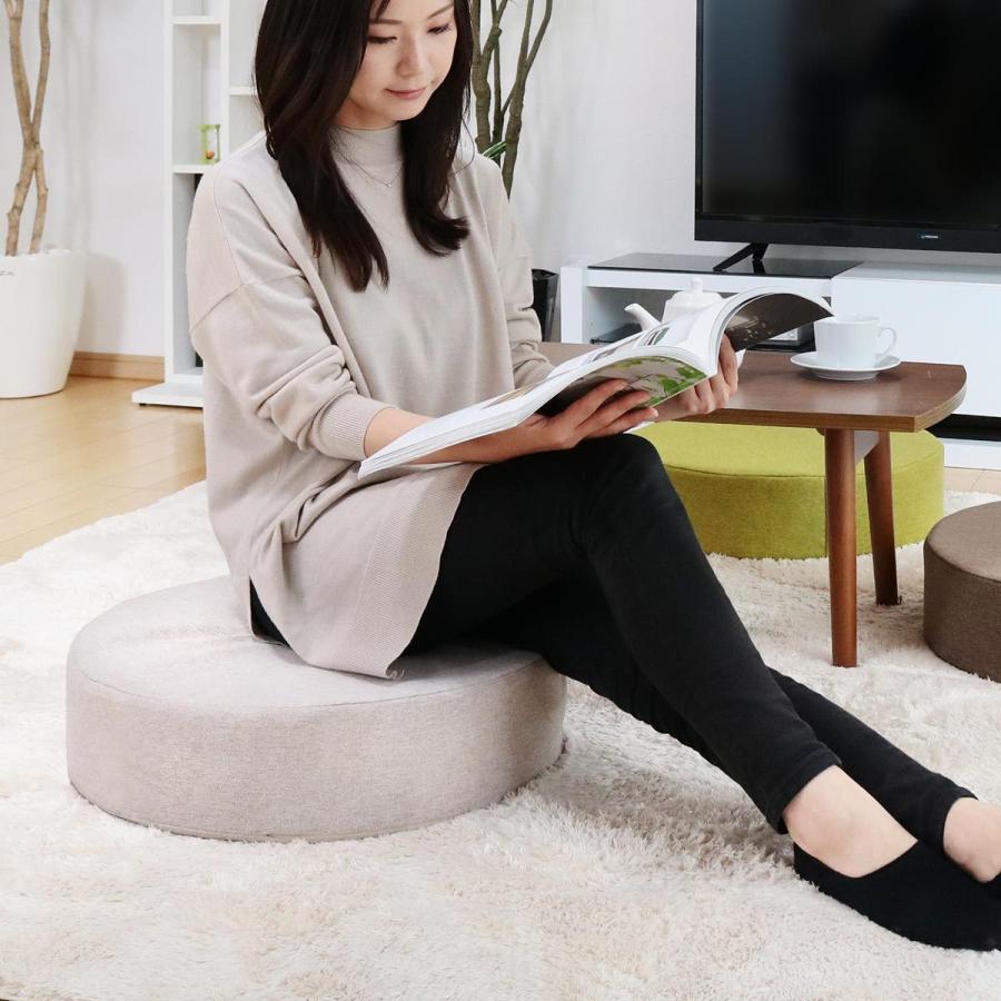 フロアクッション 直径50cm 円形 低反発 高反発 （ フロアチェア 座椅