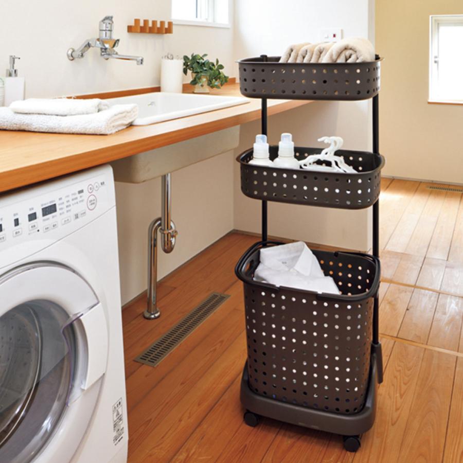 ランドリーバスケット レクエア 3段 （ ランドリー バスケット