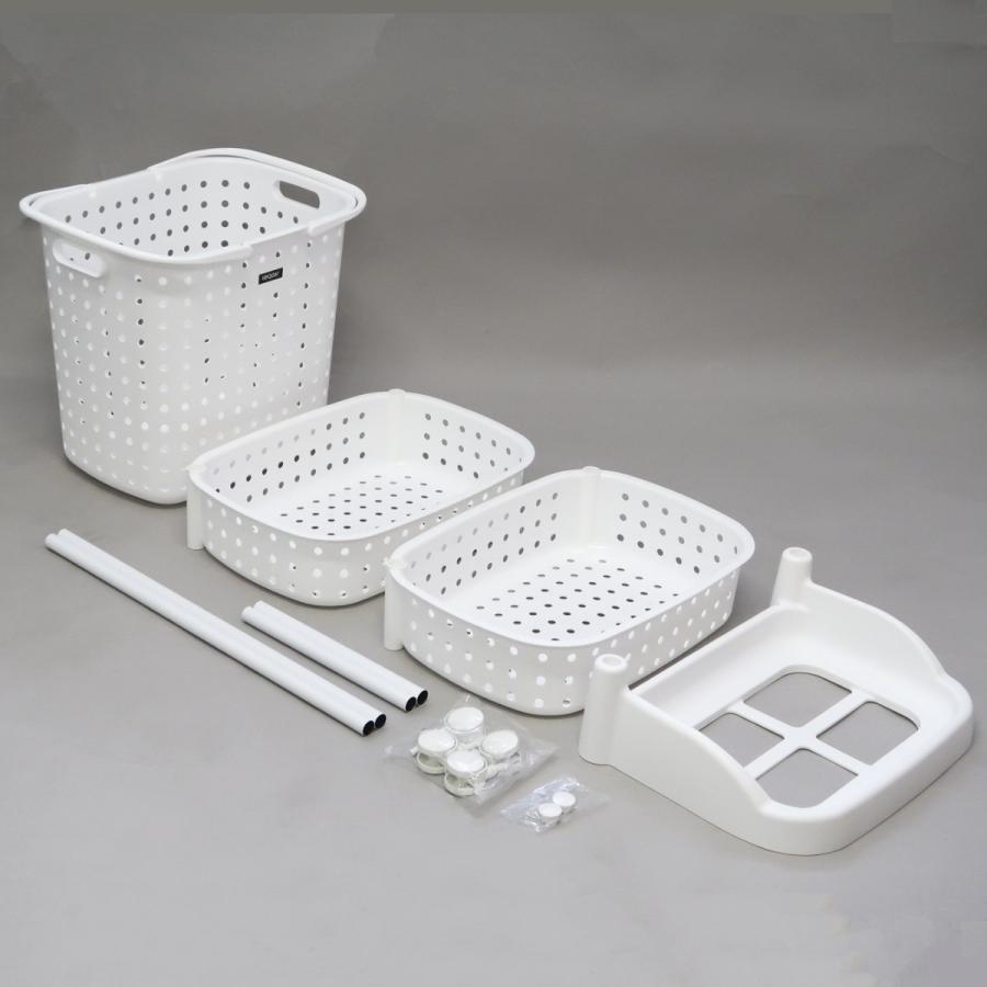 ランドリーバスケット レクエア 3段 （ ランドリー バスケット