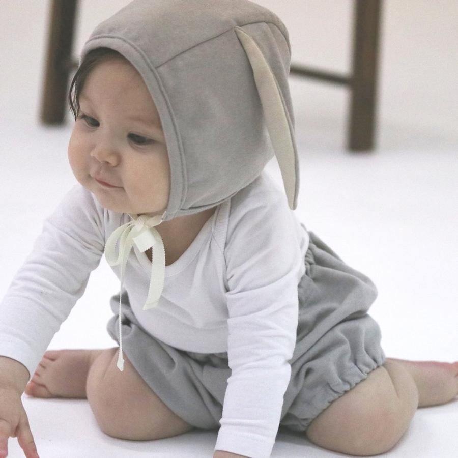 はむたぬき様オーダー　うさ耳帽子　羊ボンネット peekaboo うさぎボンネット 帽子 bonnet ピーカブー 新生児 服 べビー
