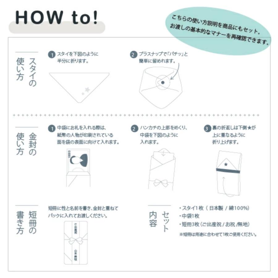 ご祝儀袋 Lien de famille ラメチェリー柄 スタイ 出産祝い （ 御祝儀