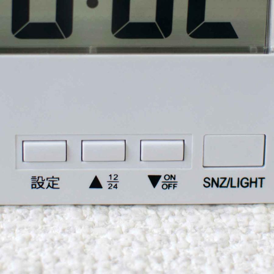 ノア精密 時計 MAG 目覚まし クリアタイム デジタル （ 目覚まし時計