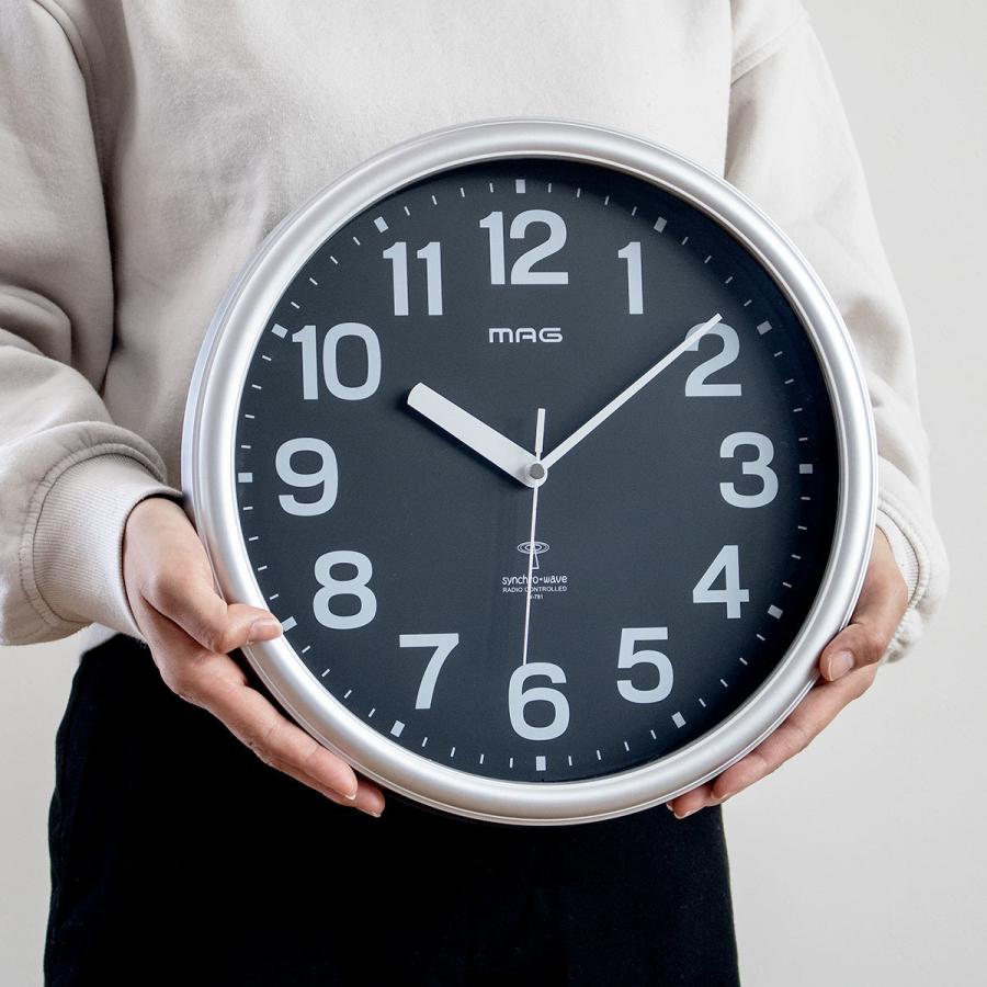 ノア精密 掛け時計 MAG 電波 ナオス アナログ （ 電波時計 壁掛け時計  