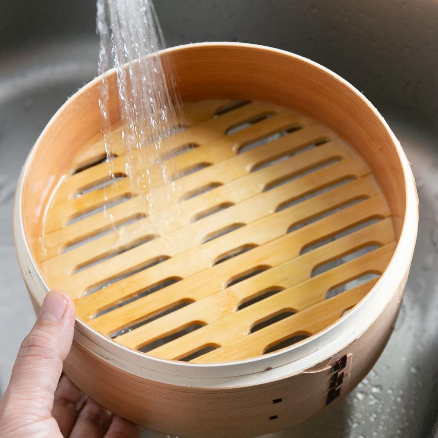 中華セイロ 2段 直径15cm （ 蒸し器 杉 木製 蒸籠 セイロ 蒸篭 蒸し