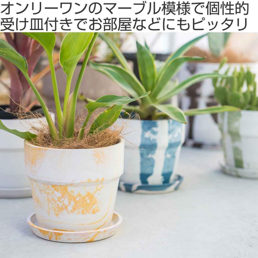 プランター プラスチック アーバンプランツポット マーブル カカオ L （ 植木鉢 ポット プラントポット 鉢 受皿付 6号 ）｜livingut｜04