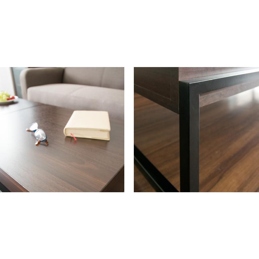 宮武製作所 センターテーブル 幅120cm 天板昇降 収納 スチール脚