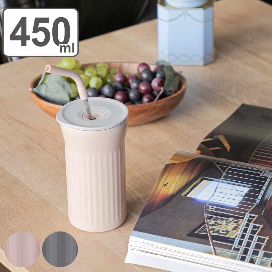 ピーコック魔法瓶工業 タンブラー ストロー付き 450ml ステンレス