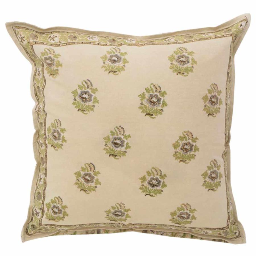 クッションカバー ブロックプリントクッションカバー 45×45cm