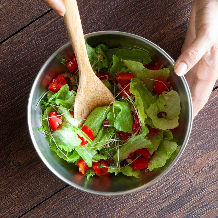 フタ付きボール 18cm ママクック ステンレス 日本製 （ 調理用ボウル