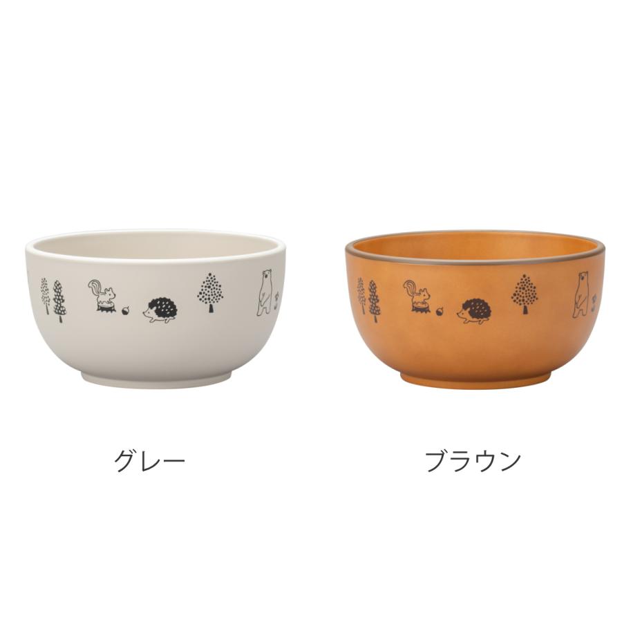 どんぶり 12.5cm 森の仲間たち プラスチック （ 食洗機対応 電子レンジ