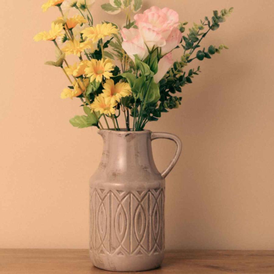花瓶 セラミックベース 高さ23.5cm （ フラワーベース 花びん 花器 セラミック ）｜livingut
