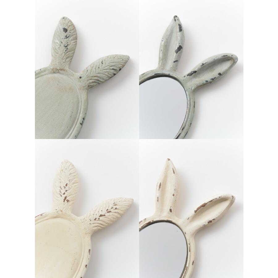 手鏡 うさぎ アンティーク調 ハンドミラー （ ミラー かがみ 鏡